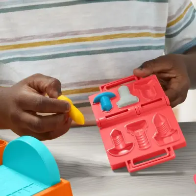 Play Doh Damga Ve Testere  Renkli El Aletleri Oyun Hamuru Seti Tezgahı - 3