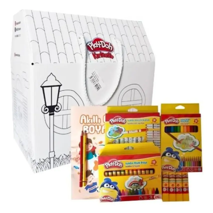 Play-Doh Kırtasiye Seti 58 Parça ve Boyama Evi - 1