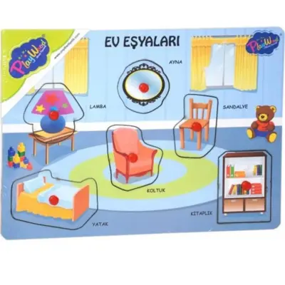 Playwood Ahşap Tutmalı Ev Eşyaları - 3