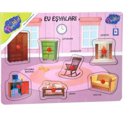 Playwood Ahşap Tutmalı Ev Eşyaları - 2