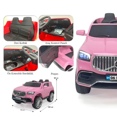 Potenza Akülü Araba Kumandalı 4*2 12 Volt Pembe - 6