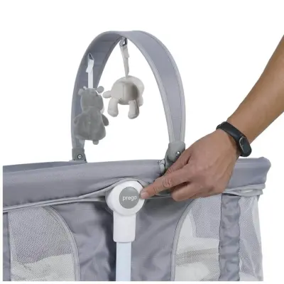 Prego 4086 Yummy Portbebeli Müzikli Elektrikli Sallanabilir Beşik Gri - 4