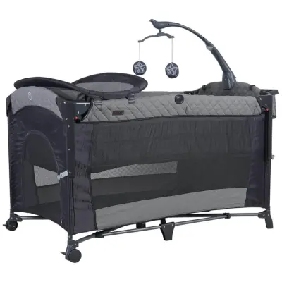 Prego 8040 Miami Premium Anne Yanı Oyun Parkı 70x120 cm Gri