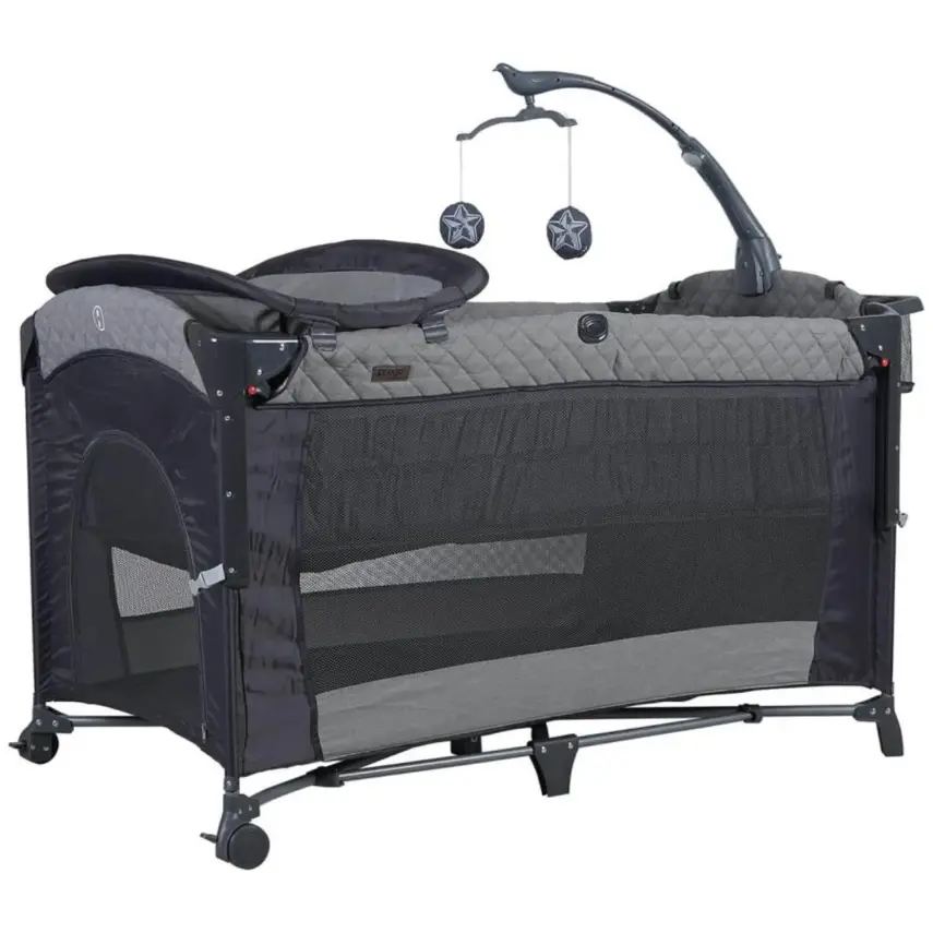 Prego 8040 Miami Premium Anne Yanı Oyun Parkı 70x120 cm Gri - 1