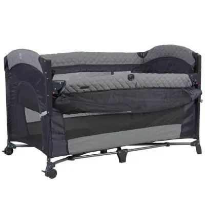 Prego 8040 Miami Premium Anne Yanı Oyun Parkı 70x120 cm Gri - 2