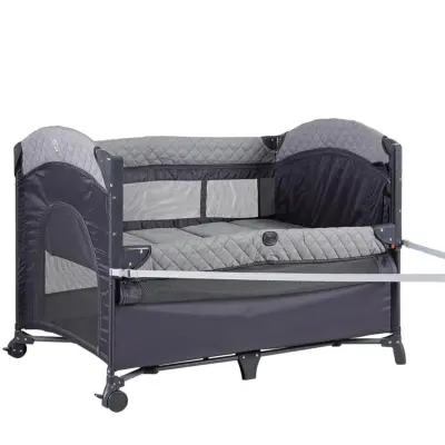 Prego 8040 Miami Premium Anne Yanı Oyun Parkı 70x120 cm Gri - 10