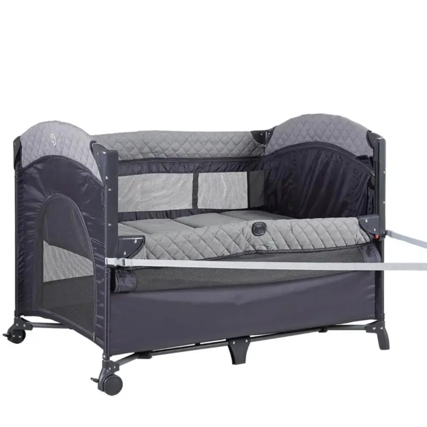Prego 8040 Miami Premium Anne Yanı Oyun Parkı 70x120 cm Gri - 10