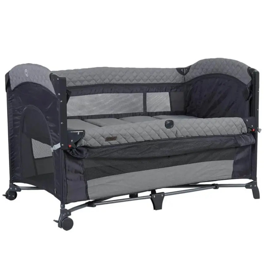 Prego 8040 Miami Premium Anne Yanı Oyun Parkı 70x120 cm Gri - 6