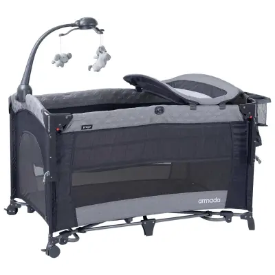 Prego 8067 Armada Anne Yanı Oyun Parkı 70x120 cm Gri