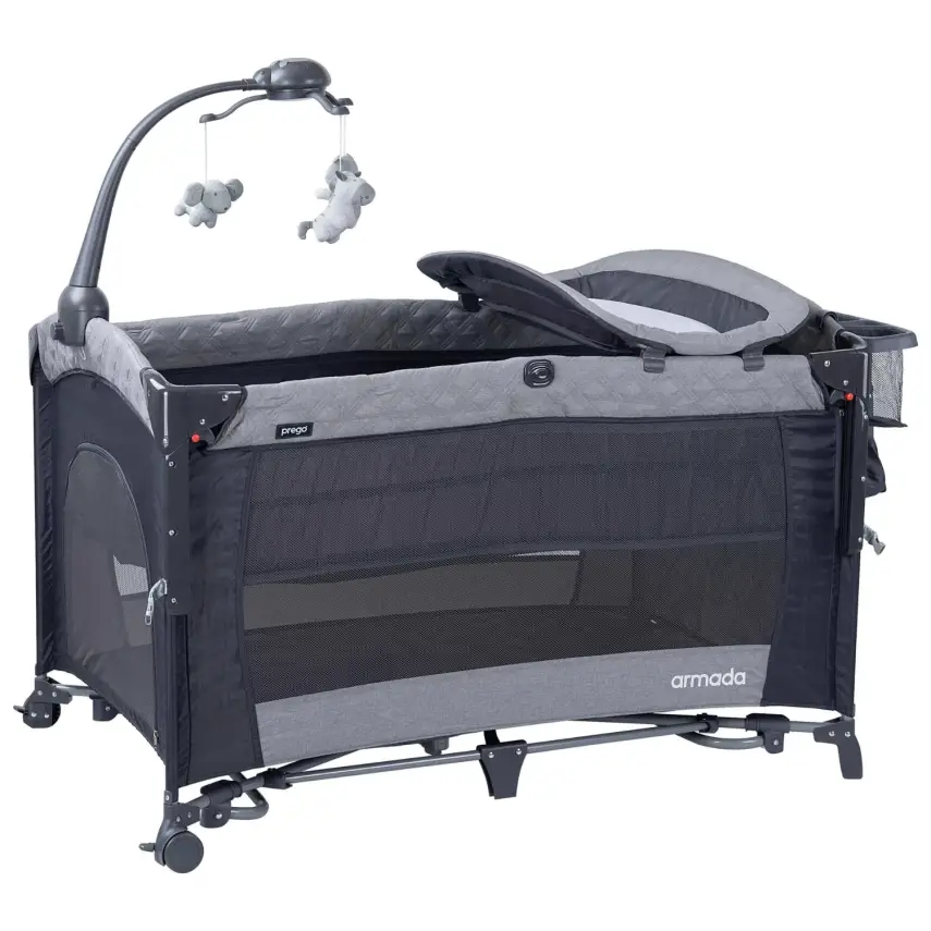 Prego 8067 Armada Anne Yanı Oyun Parkı 70x120 cm Gri - 1