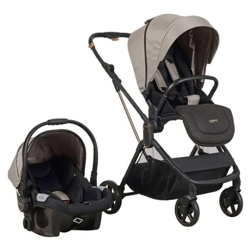 Prego Arteon Çift Yönlü Travel Sistem- Seyahat Sistem Hafif Kolay Katlanabilir Bebek Arabası Bej 2244 - 1