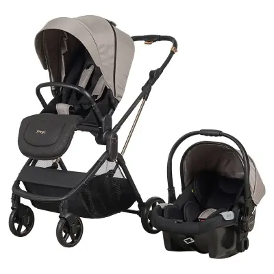 Prego Arteon Çift Yönlü Travel Sistem- Seyahat Sistem Hafif Kolay Katlanabilir Bebek Arabası Bej 2244 - 2
