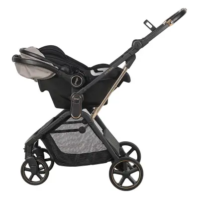 Prego Arteon Çift Yönlü Travel Sistem- Seyahat Sistem Hafif Kolay Katlanabilir Bebek Arabası Bej 2244 - 9