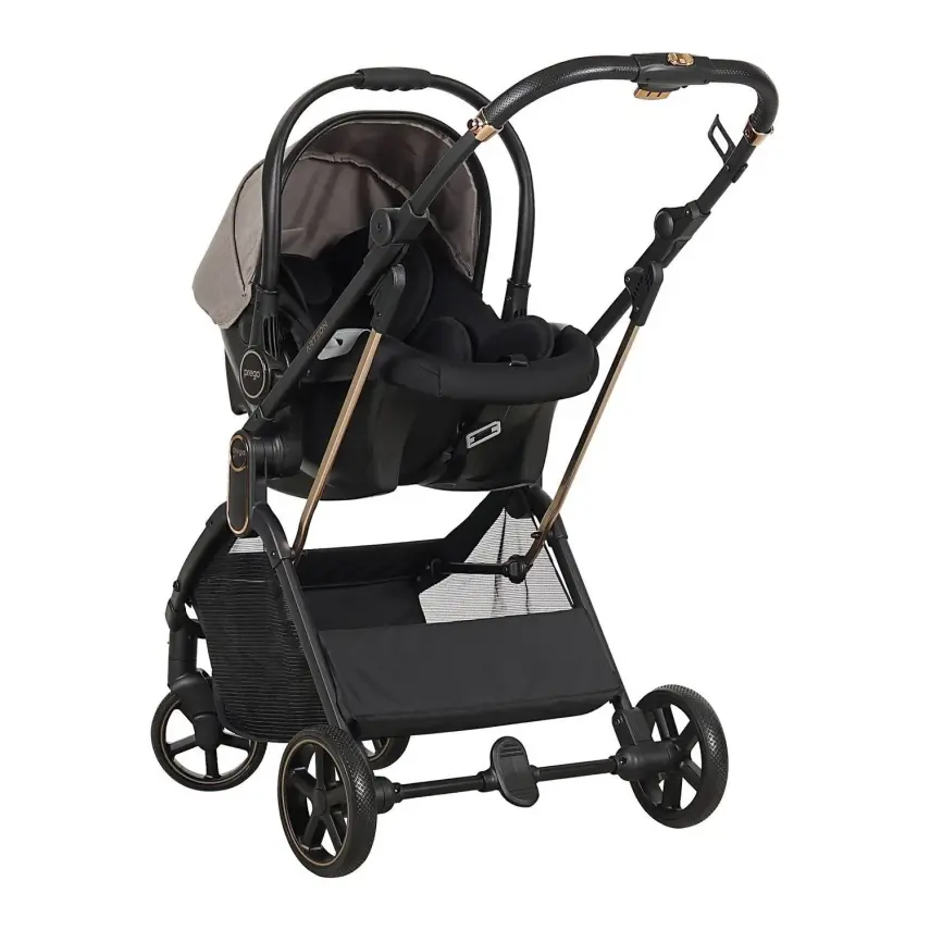 Prego Arteon Çift Yönlü Travel Sistem- Seyahat Sistem Hafif Kolay Katlanabilir Bebek Arabası Bej 2244 - 7