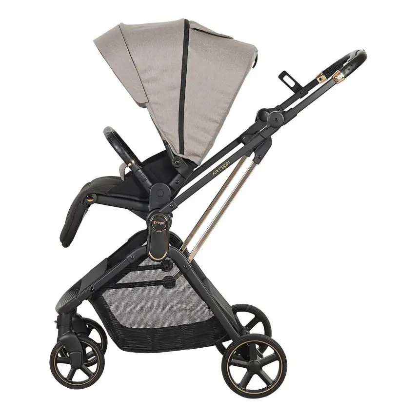 Prego Arteon Çift Yönlü Travel Sistem- Seyahat Sistem Hafif Kolay Katlanabilir Bebek Arabası Bej 2244 - 3