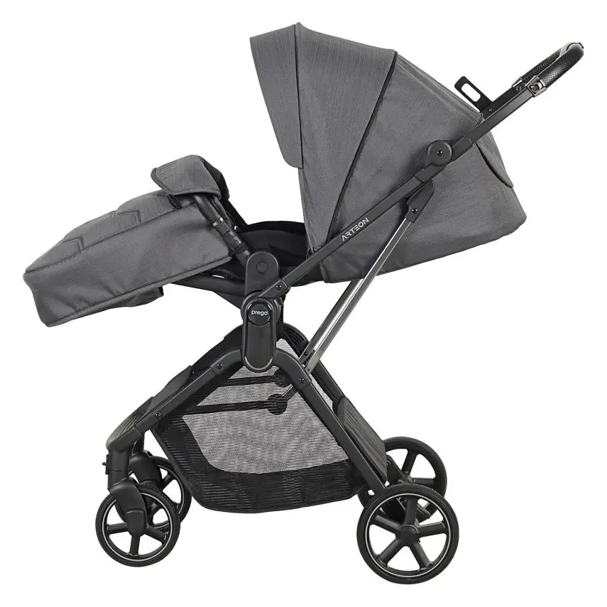 Prego Arteon Çift Yönlü Travel Sistem- Seyahat Sistem Hafif Kolay Katlanabilir Bebek Arabası Gri 2244 - 8