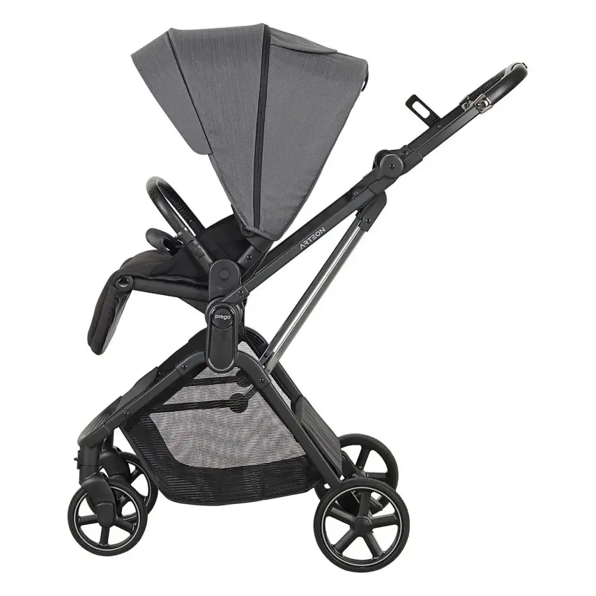 Prego Arteon Çift Yönlü Travel Sistem- Seyahat Sistem Hafif Kolay Katlanabilir Bebek Arabası Gri 2244 - 3