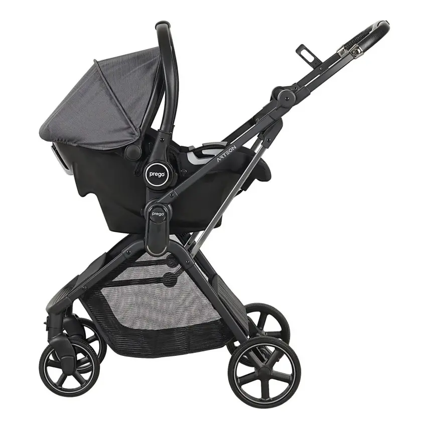 Prego Arteon Çift Yönlü Travel Sistem- Seyahat Sistem Hafif Kolay Katlanabilir Bebek Arabası Gri 2244 - 5