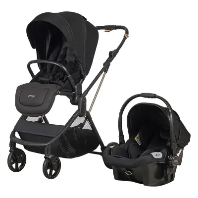 Prego Arteon Çift Yönlü Travel Sistem- Seyahat Sistem Hafif Kolay Katlanabilir Bebek Arabası Siyah 2244  - 2