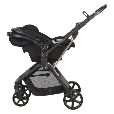 Prego Arteon Çift Yönlü Travel Sistem- Seyahat Sistem Hafif Kolay Katlanabilir Bebek Arabası Siyah 2244  - 9