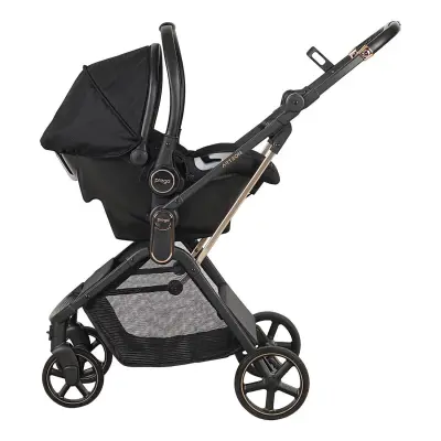 Prego Arteon Çift Yönlü Travel Sistem- Seyahat Sistem Hafif Kolay Katlanabilir Bebek Arabası Siyah 2244  - 5