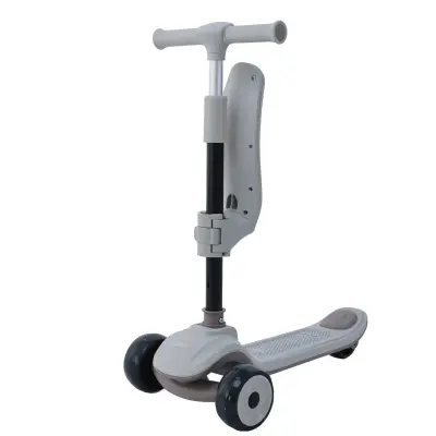 Prego Bluetooth Özellikli Işıklı Katlanabilir Nitro Scooter Bej (1)