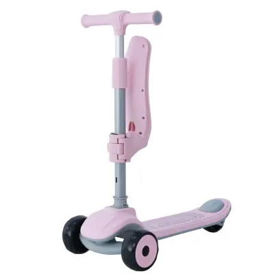 Prego Bluetooth Özellikli Işıklı Katlanabilir Nitro Scooter Pembe - 3
