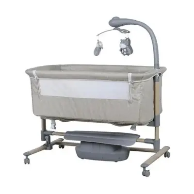 Prego Carmela Anne Yanı Elektrikli Uzaktan Kumandalı Dönenceli Beşik- Bej