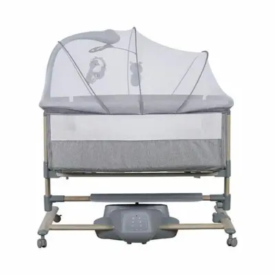 Prego Carmela Anne Yanı Elektrikli Uzaktan Kumandalı Dönenceli Beşik - Gri - 2