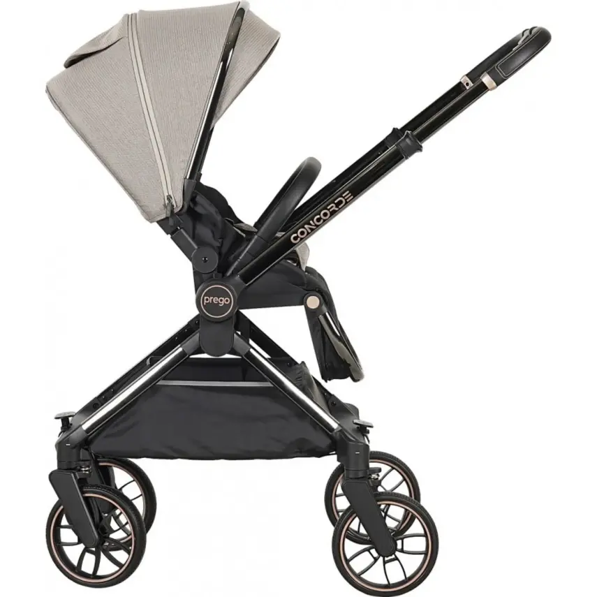 Prego Concorde Çift Yönlü Kompakt Travel Sistem Bebek Arabası Bej 2067 - 7