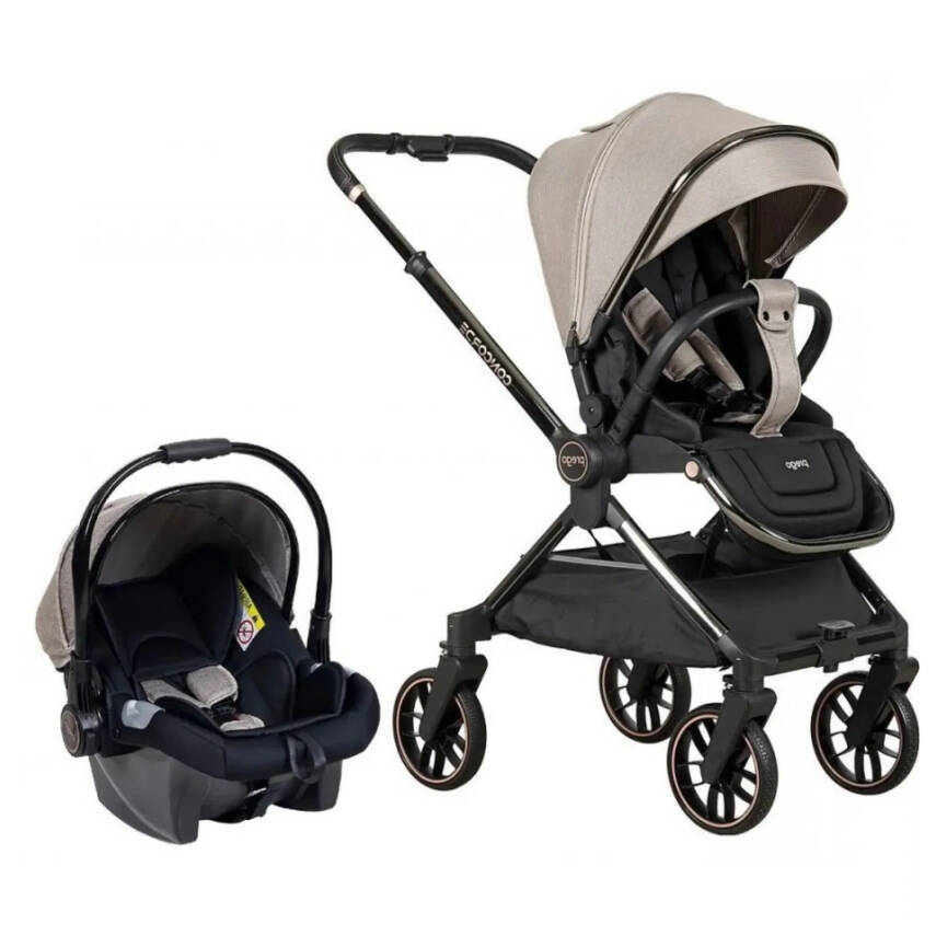 Prego Concorde Çift Yönlü Kompakt Travel Sistem Bebek Arabası Bej 2067 - 1