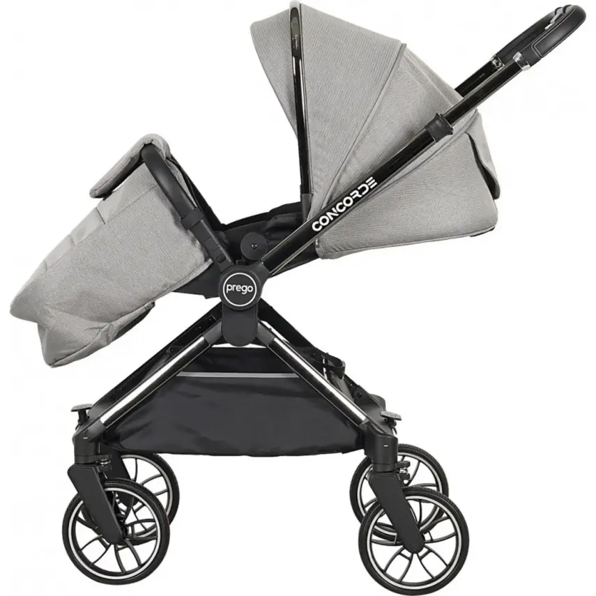 Prego Concorde Çift Yönlü Kompakt Travel Sistem Bebek Arabası Gri 2067  - 9