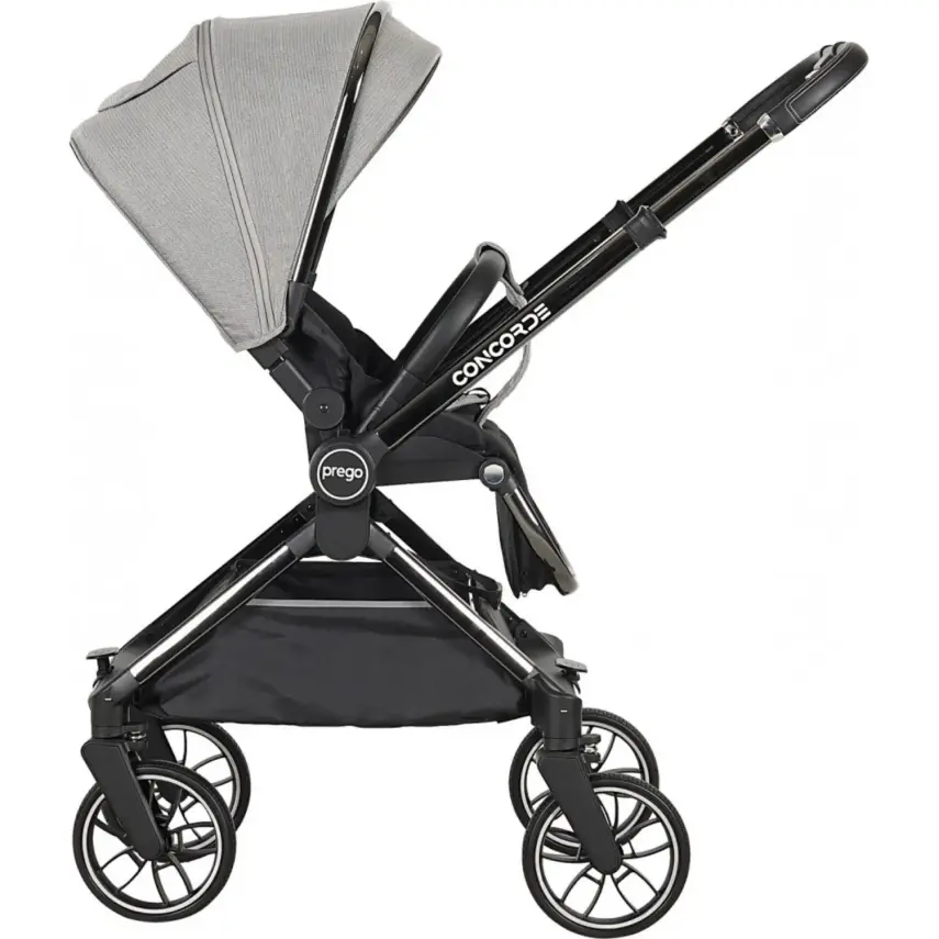 Prego Concorde Çift Yönlü Kompakt Travel Sistem Bebek Arabası Gri 2067  - 8