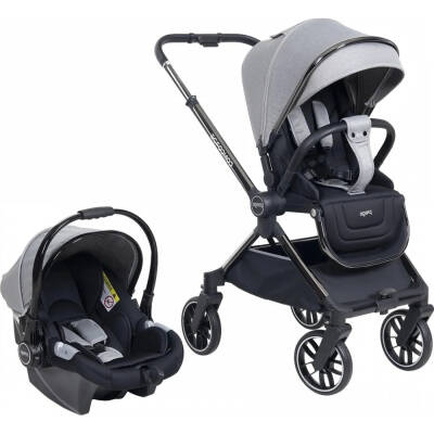 Prego Concorde Çift Yönlü Kompakt Travel Sistem Bebek Arabası Gri 2067