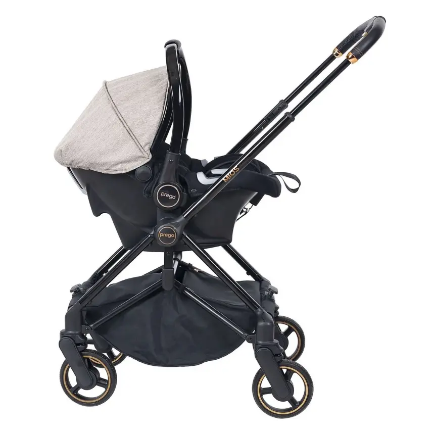 Prego Mios Premium Travel Sistem Çift Yönlü Kompakt Katlanabilir Bebek Arabası Bej 2099  - 4
