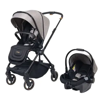 Prego Mios Premium Travel Sistem Çift Yönlü Kompakt Katlanabilir Bebek Arabası Bej 2099  - 2