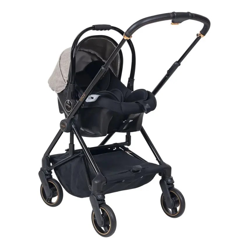 Prego Mios Premium Travel Sistem Çift Yönlü Kompakt Katlanabilir Bebek Arabası Bej 2099  - 5