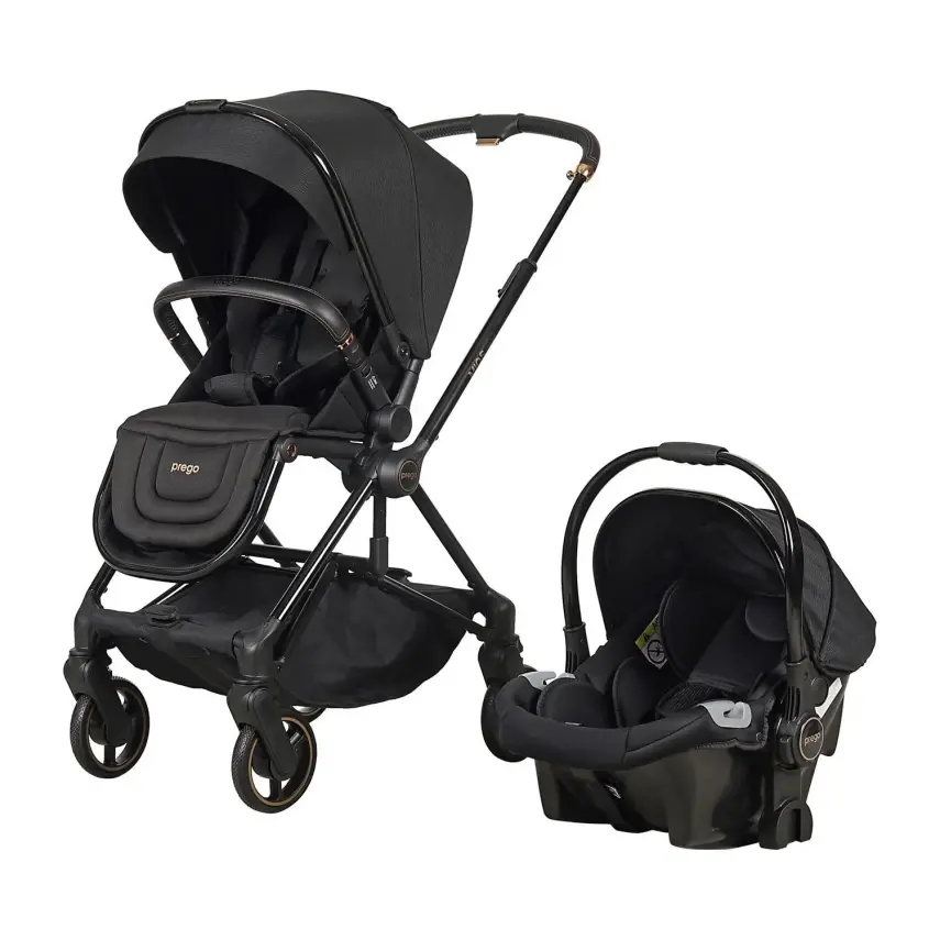 Prego Mios Premium Travel Sistem Çift Yönlü Kompakt Katlanabilir Bebek Arabası Siyah 2099 - 2