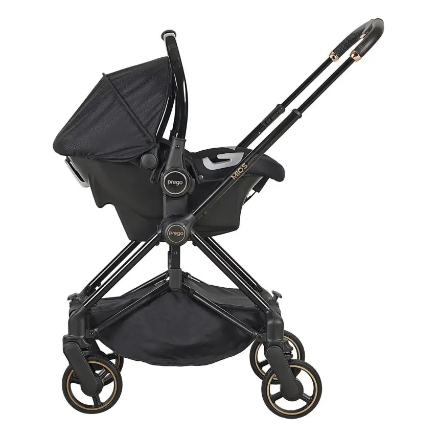 Prego Mios Premium Travel Sistem Çift Yönlü Kompakt Katlanabilir Bebek Arabası Siyah 2099 - 5