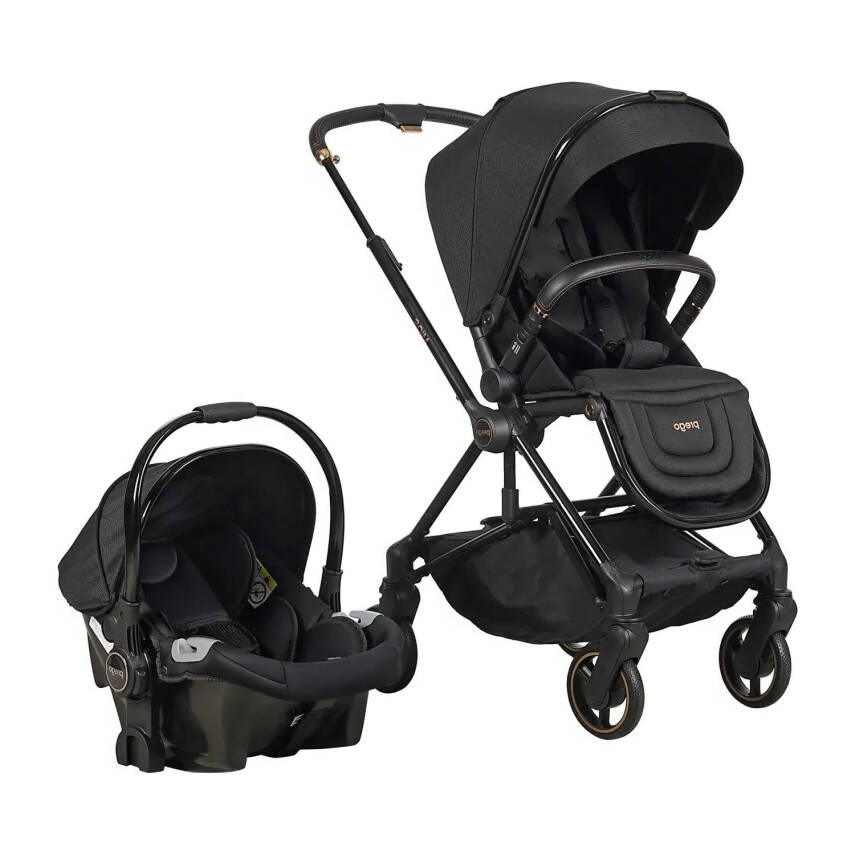 Prego Mios Premium Travel Sistem Çift Yönlü Kompakt Katlanabilir Bebek Arabası Siyah 2099 - 1
