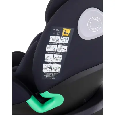Prego Tronfix 360° Dönebilen Isofixli I-Size Oto Koltuğu 0-36 Kg Siyah Q9004 - 10