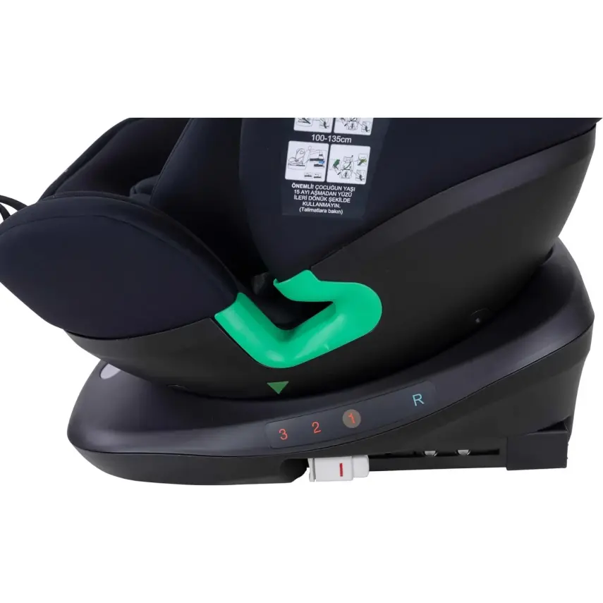 Prego Tronfix 360° Dönebilen Isofixli I-Size Oto Koltuğu 0-36 Kg Siyah Q9004 - 11