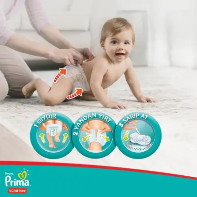 Prima Pants Külot Bebek Bezi 4 Beden Maxi 9-15 Kg 62li Fırsat Paketi - 3