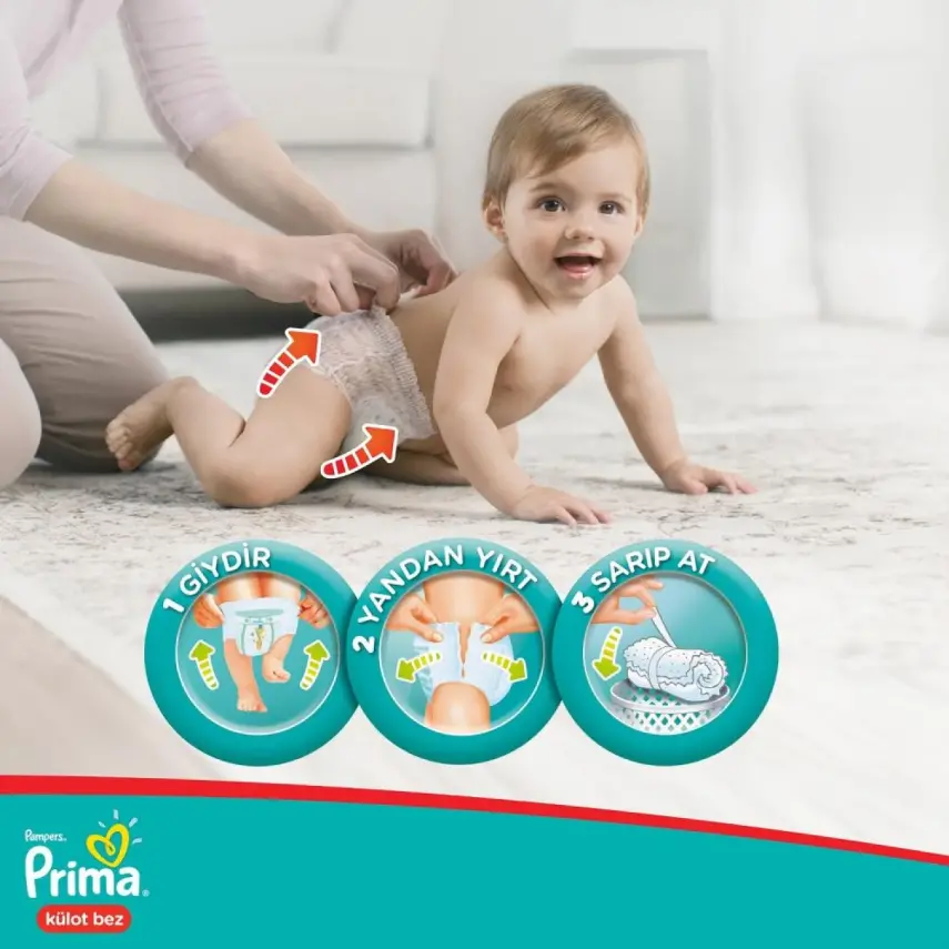 Prima Pants Külot Bebek Bezi 4 Beden Maxi 9-15 Kg 62li Fırsat Paketi - 3