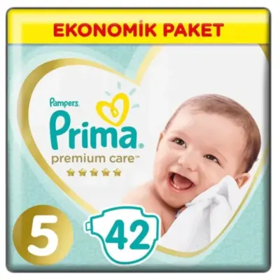 Prima Premium Care Bebek Bezi 5 Beden Juniour 18+ Kg 42Li Ekonomik Bm Care Sensitive Islak Mendilli - 2