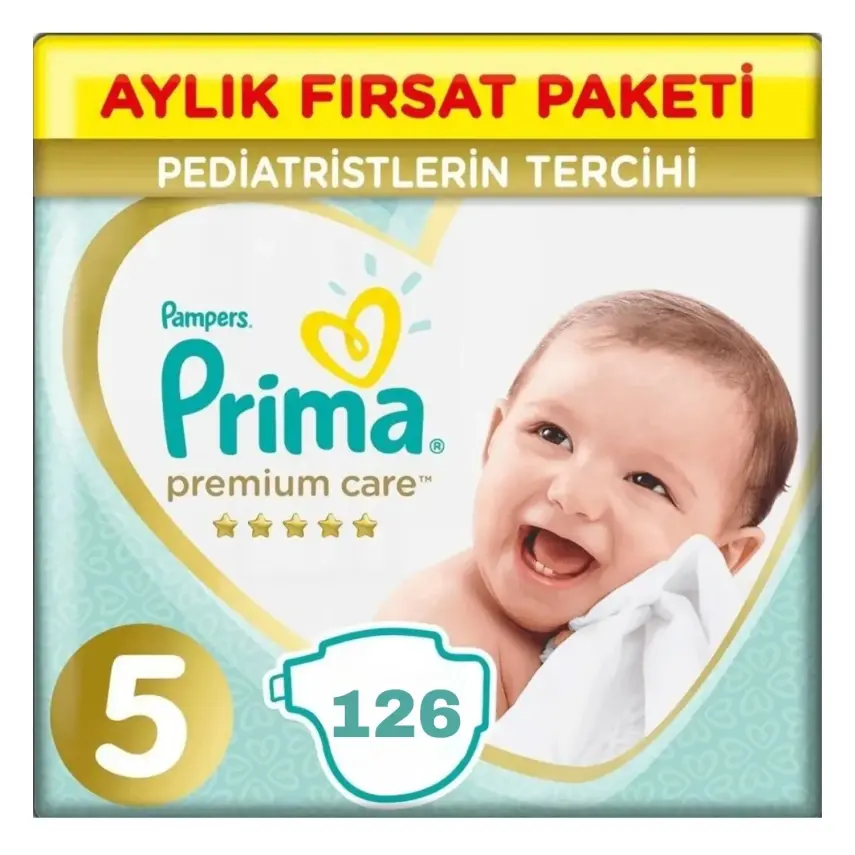 Prima Premium Care Bebek Bezi 5 Beden Juniour 18+ Kg Ekonomik Paket 126 lı - 1