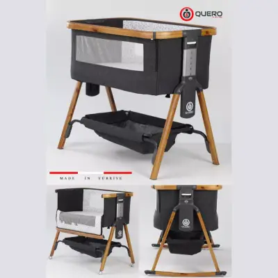 Quero Losa Anne Yanı Beşik 65x105 cm Siyah