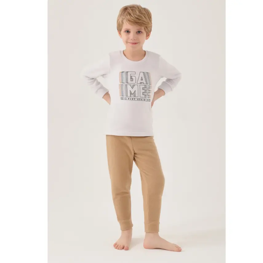 RolyPoly Erkek Çocuk Pijama Takımı Vizon - 6