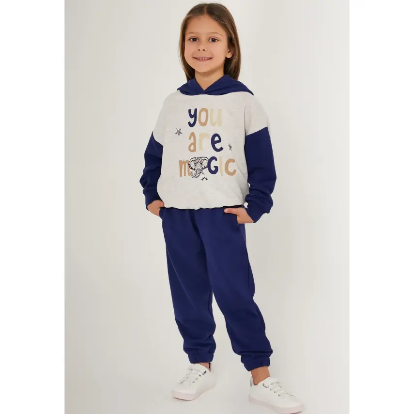 RolyPoly Kız Eşofman Takımı Bej Melanj - 3