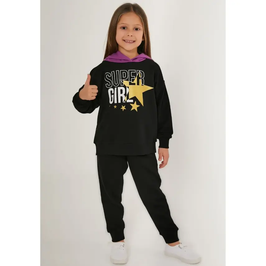 RolyPoly Kız Eşofman Takımı Siyah - 3